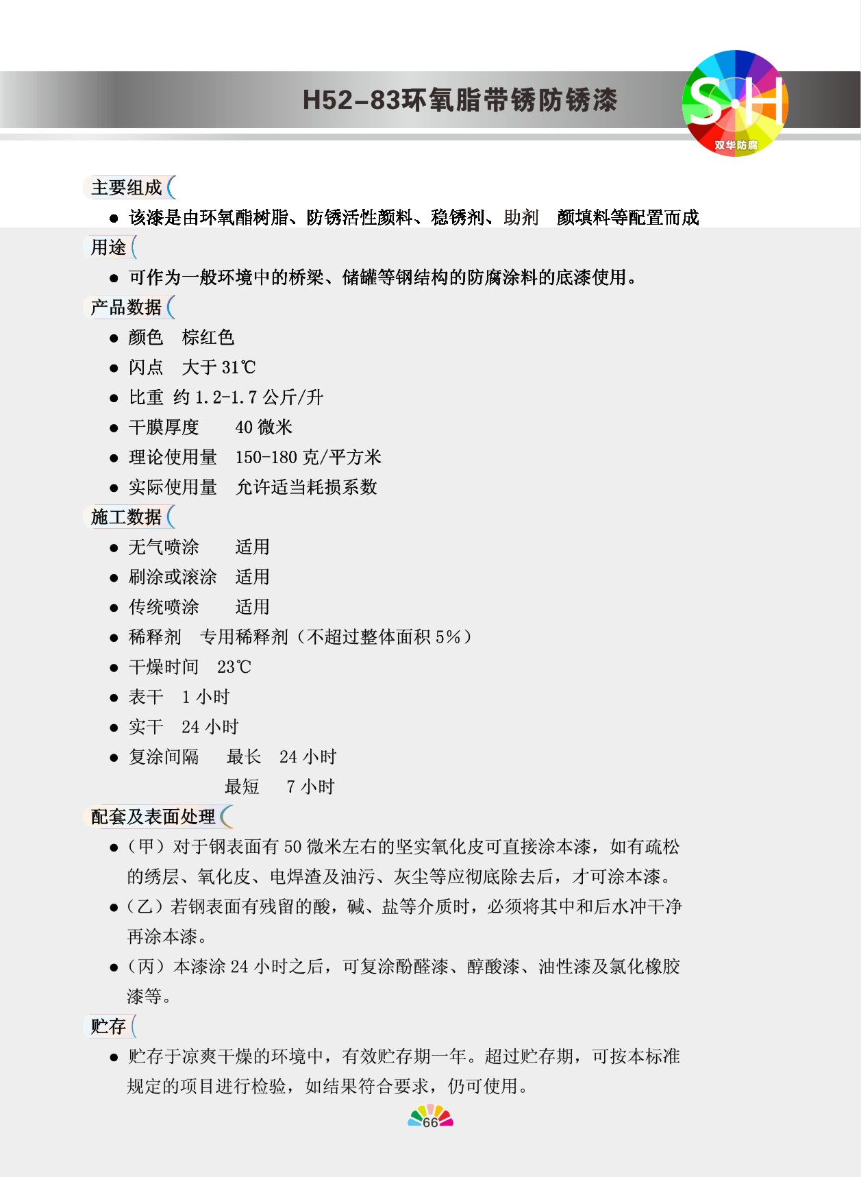 H52-83环氧酯带锈防锈漆